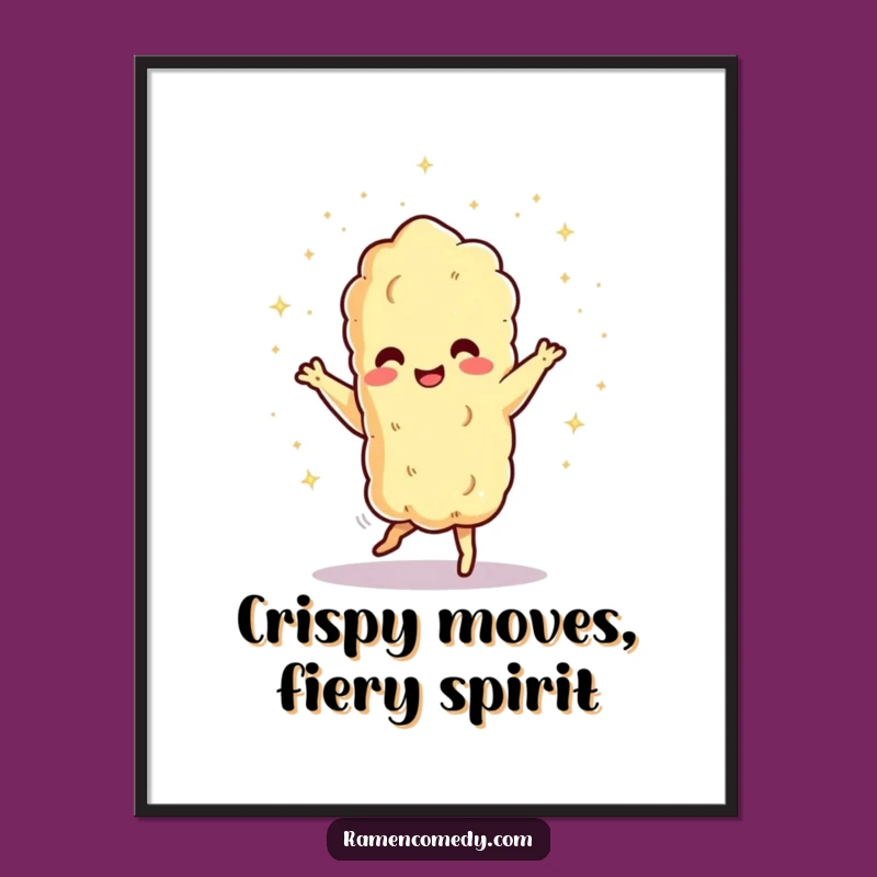 Free Printable Wall Art: Dancing Tempura Sparkly Energy Funny Downloadable Art