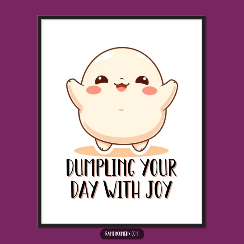 Free Printable Dumpling Wall Art - Funny Foodie Decor, Downloadable Art for Kitchen