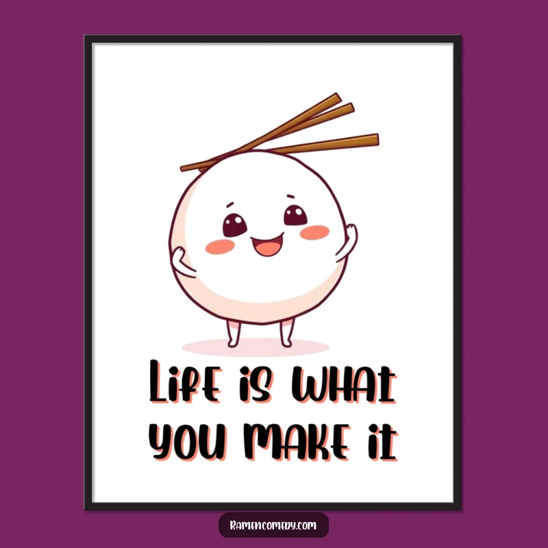 Free Printable Wall Art: Grinning Onigiri Juggling - Fun Downloadable Decor!