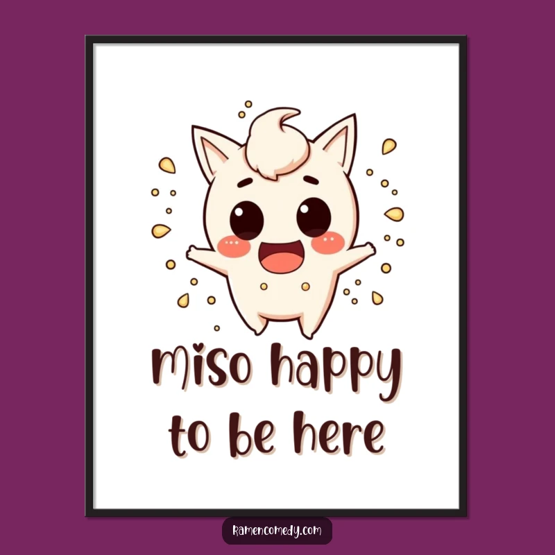 Free Printable Funny Miso Soup Wall Art - Mischievous Splash Downloadable Decor Gift