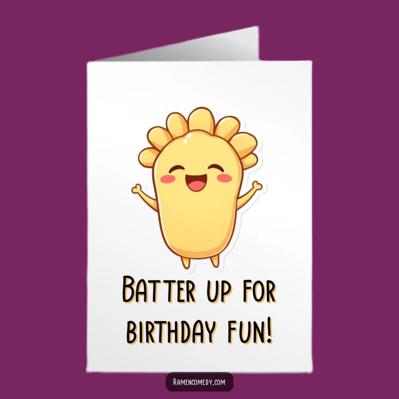 Free Printable Birthday Card: Bouncing Tempura, Funny Downloadable Fun