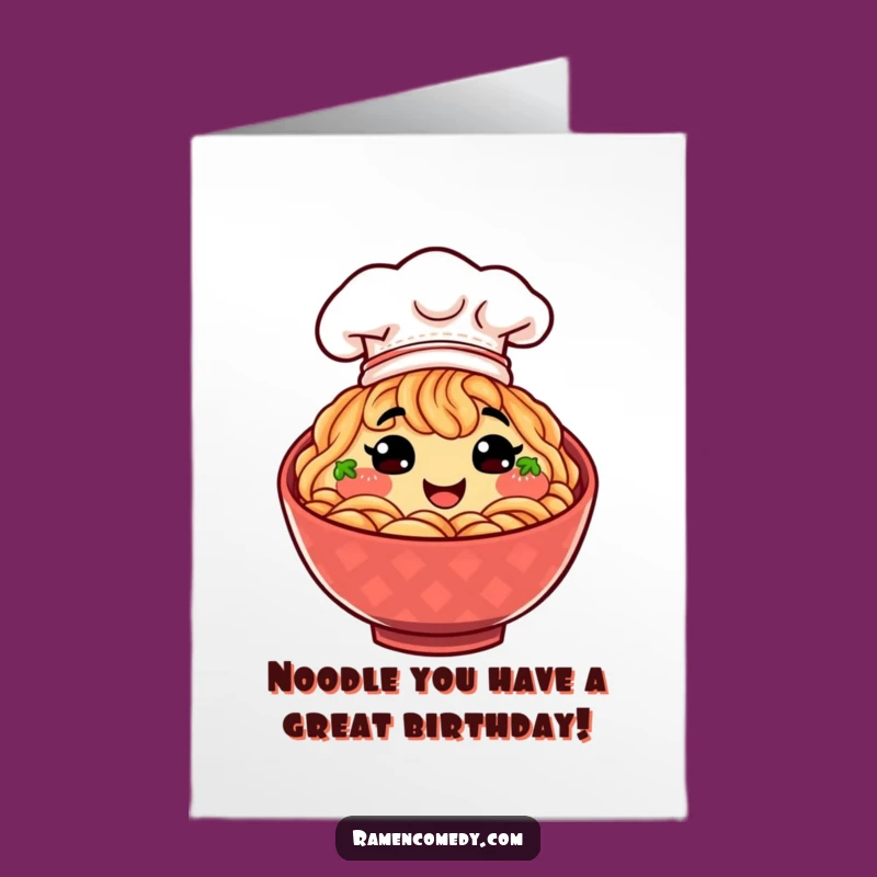 Free Printable Birthday Card: Smiling Ramen Chef Ready to Party!
