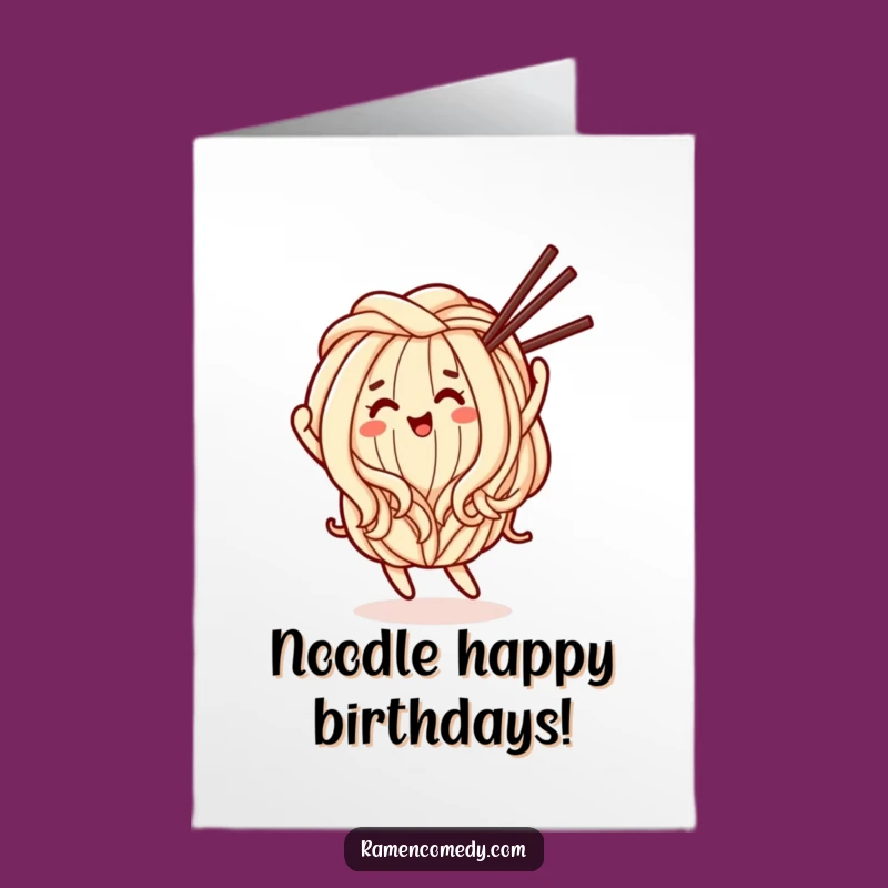 Free Printable Dancing Udon Birthday Card - Joyful Downloadable Greeting