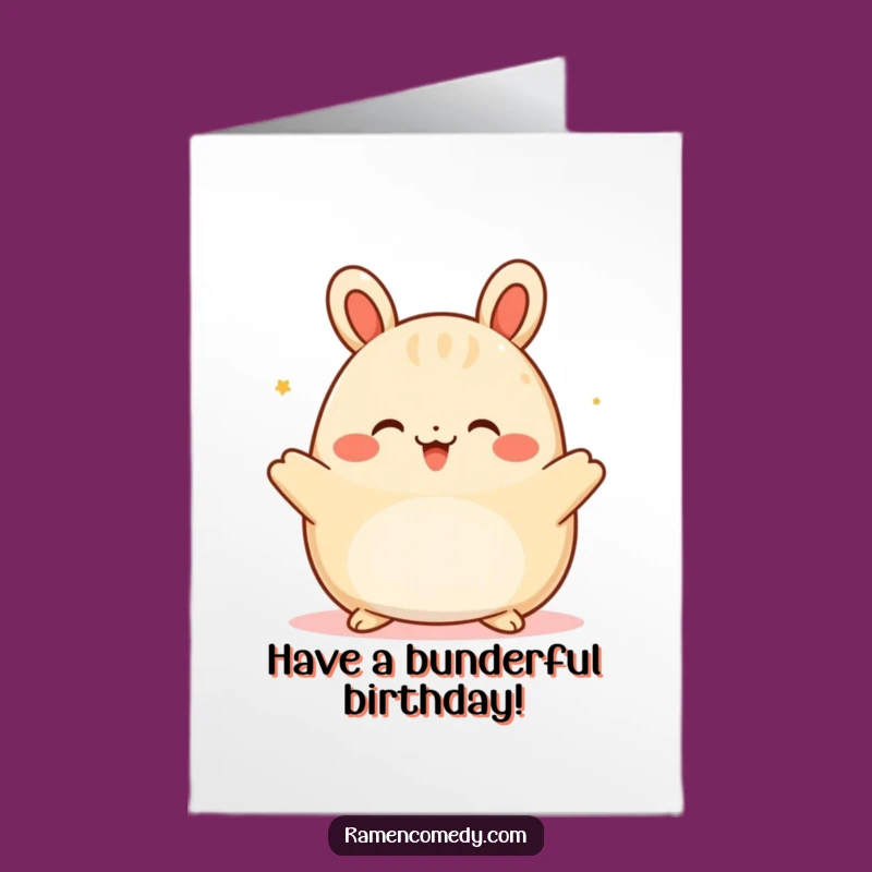 Free Printable Birthday Card: Happy Bao Bun Hug - Cozy Downloadable Gift!