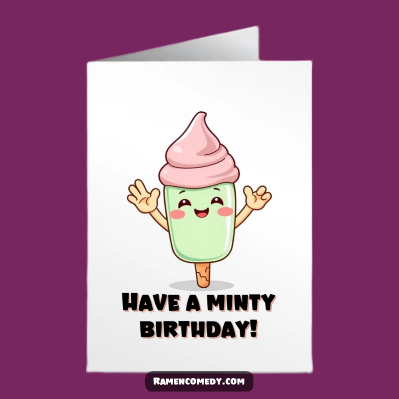 Free Printable Matcha Ice Cream Birthday Card: Funny Downloadable Gift for Sweet Celebrations!