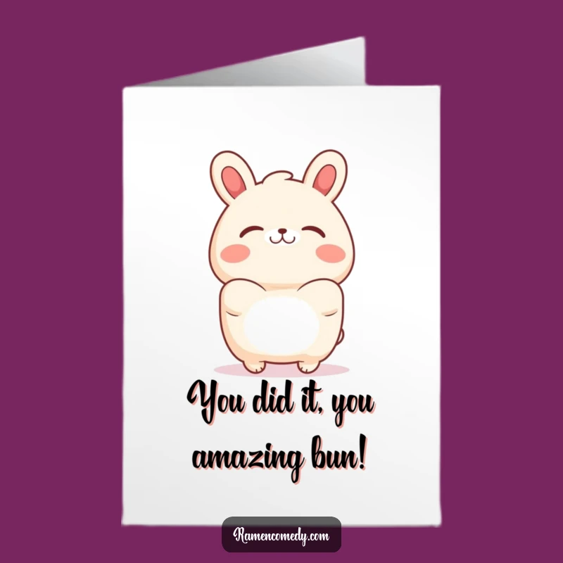 Free Printable Bao Bun Congrats Card: Funny Downloadable Gift for Any Celebration!