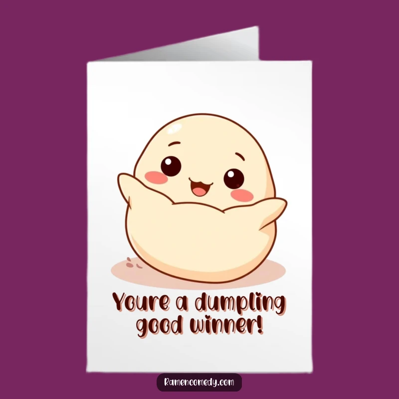 Free Printable Congrats Card: Dumpling Rolling Celebration Downloadable Gift