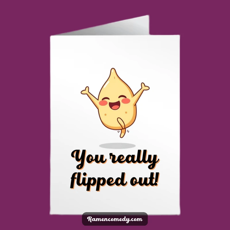 Free Printable Congrats Card: Gyoza Cartwheels - Funny Downloadable