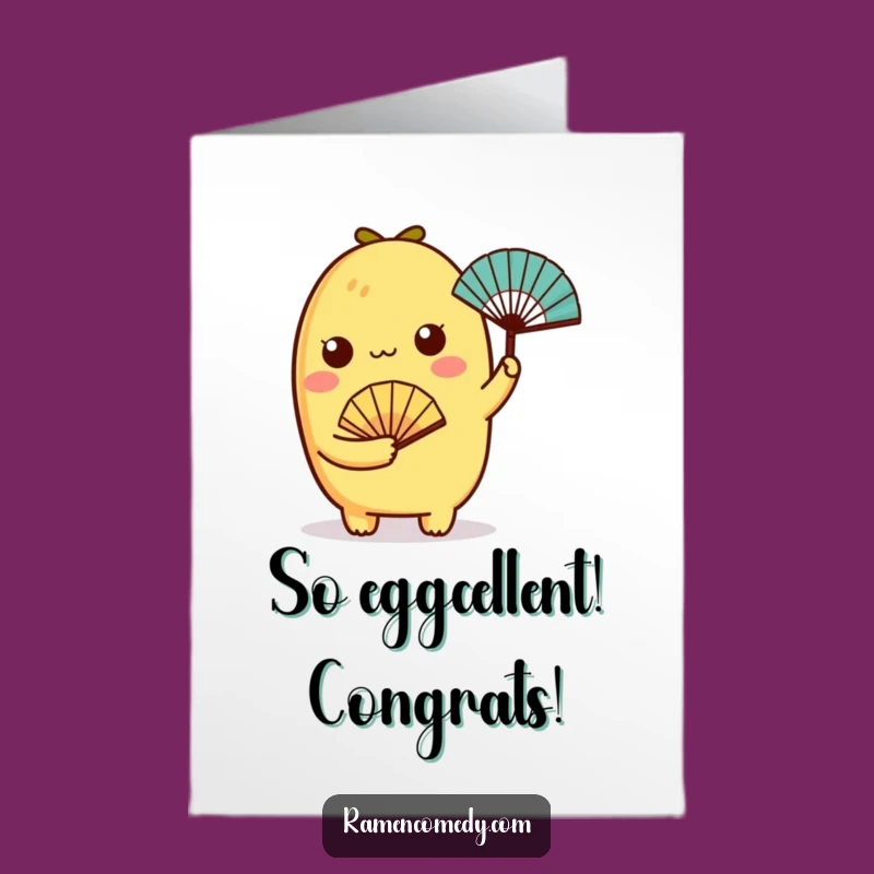 Free Printable Congrats Card: Tamagoyaki Fan, Breezy Downloadable Celebration!