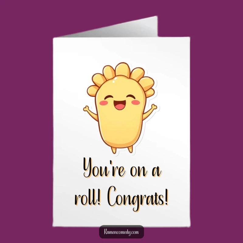 Free Printable Congratulations Card: Bouncing Tempura, Unique Downloadable