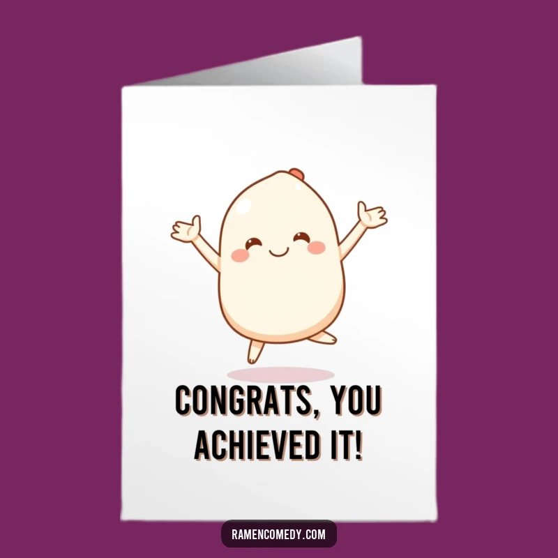 Free Printable Funny Mochi Congratulations Card - Stretchy Bounce Downloadable Gift