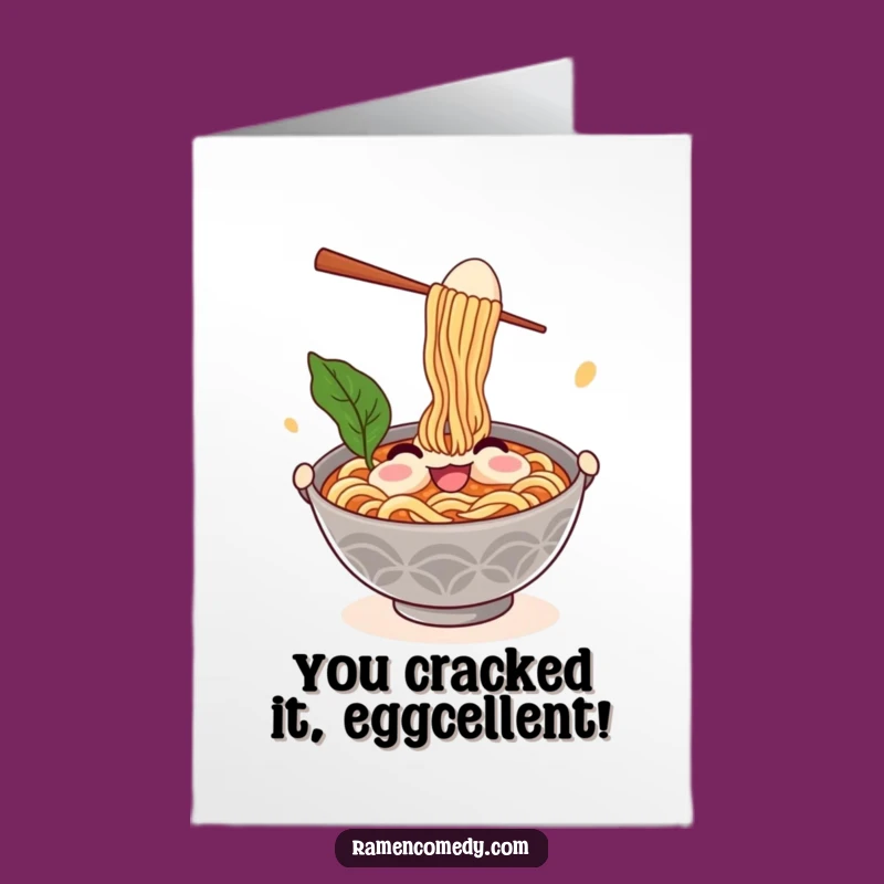 Free Printable Ramen Congratulations Card: Juggling Noodles Downloadable Gift