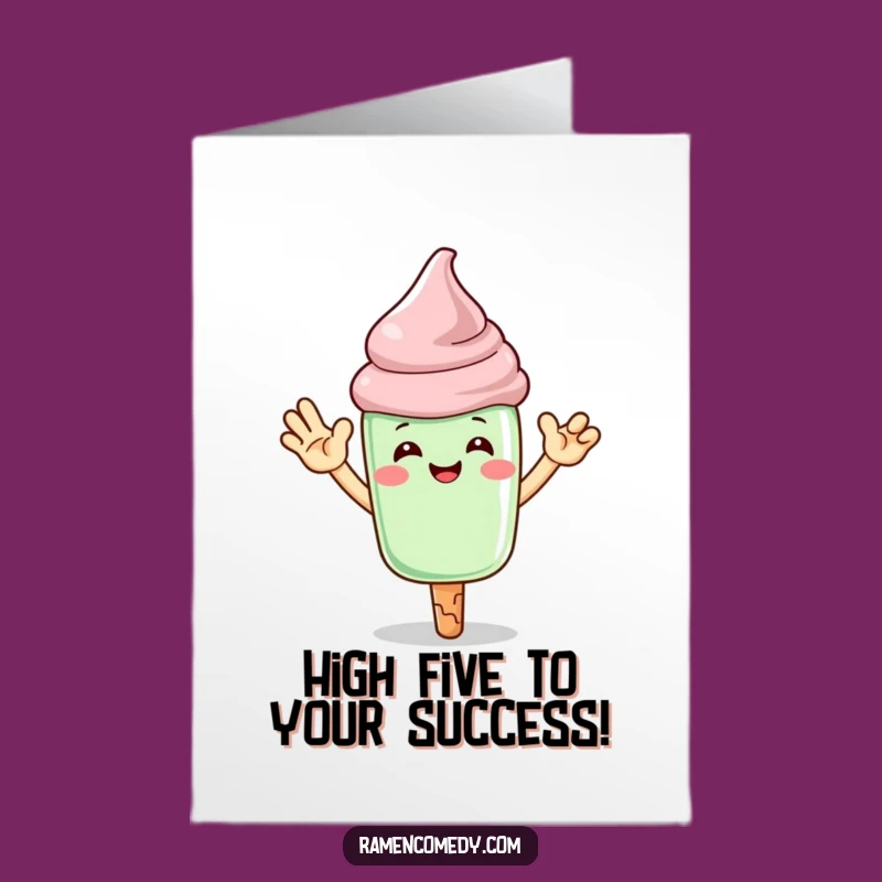 Free Printable Matcha Ice Cream Congrats Card: Fun Downloadable Gift for Wins!