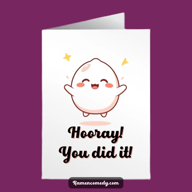 Joyful Mochi Congrats Card: Bouncy Free Printable for Instant Celebration