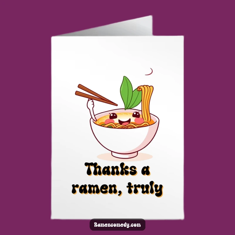 Free Printable Ramen Thank You Card: Juggling Bowl Says Thanks - Print Now!