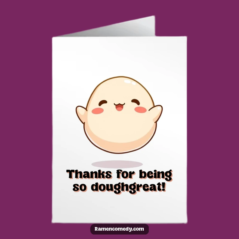 Free Printable Thank You Card: Bouncing Dumpling Gratitude Downloadable Gift