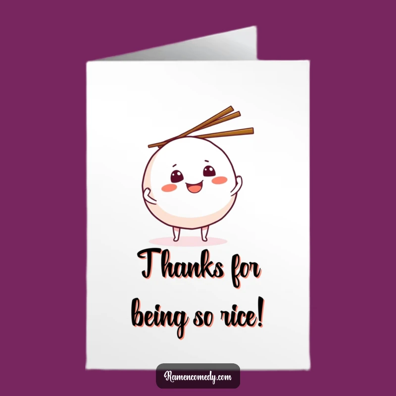 Free Printable Thank You Card: Onigiri Juggling Thanks - Fun Downloadable Gift!