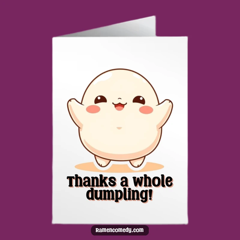 Free Printable Thank You Dumpling Card - Adorable Downloadable Greeting for Expressing Gratitude