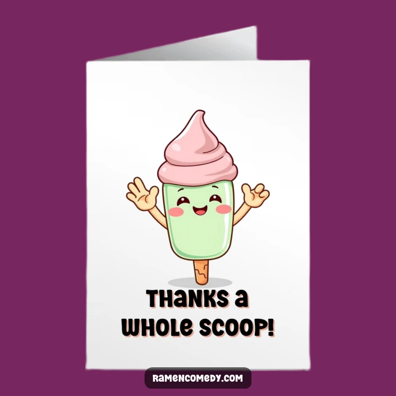 Free Printable Matcha Ice Cream Thank You Card: Coolest Downloadable Appreciation Gift!