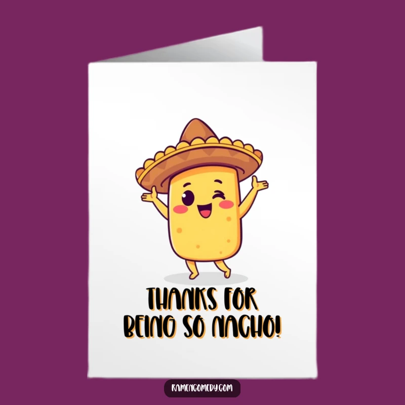Taco Thank You Card: Express Gratitude with this Funny Free Printable Fiesta