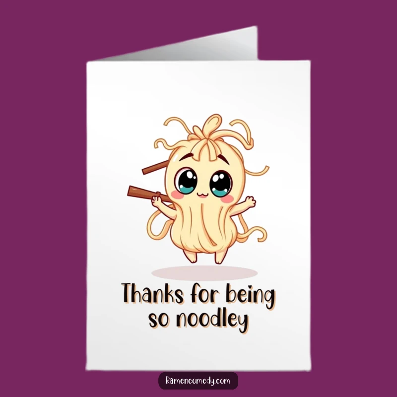 Free Printable Thank You Card: Dancing Noodle Gratitude - Funny Downloadable