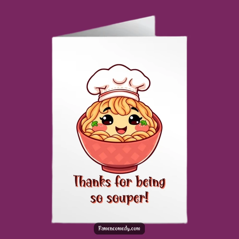 Free Printable Thank You Card: Grateful Ramen Chef Says Thanks!