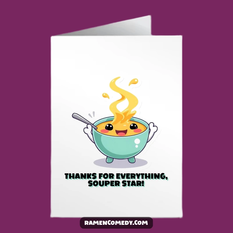 Thank You Free Printable Card: Soup's Gratitude Splash, Downloadable Thanks!