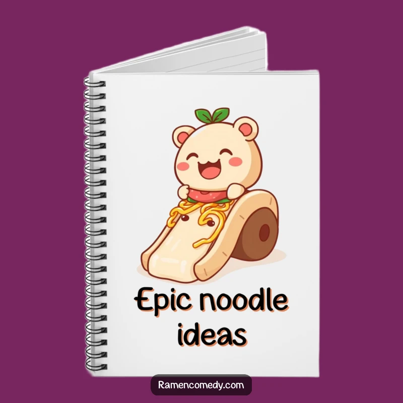 Funny Foodie Notebook: Bao Bun Noodle Slide, Hilarious and Cute Funny Gift for Writers