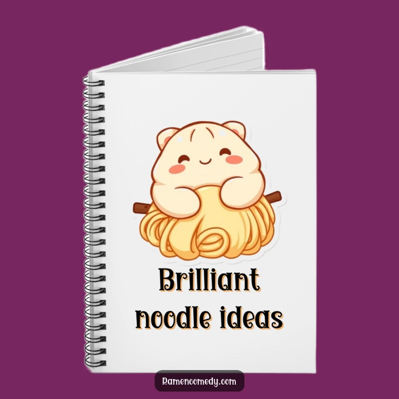 Funny Dumpling Noodle Slide Notebook - Jot Down Cute Ideas Gift