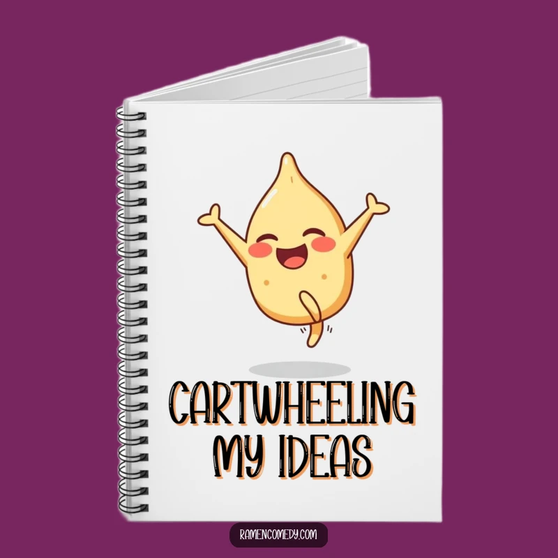 Funny Gyoza Cartwheel Notebook: Jot Down Fun with this Dumpling's Funny Gift