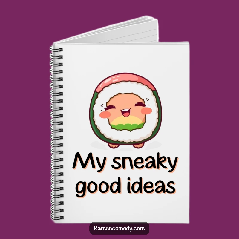 Funny Sushi Notes Notebook: Cheerful Wink, Playful Journal