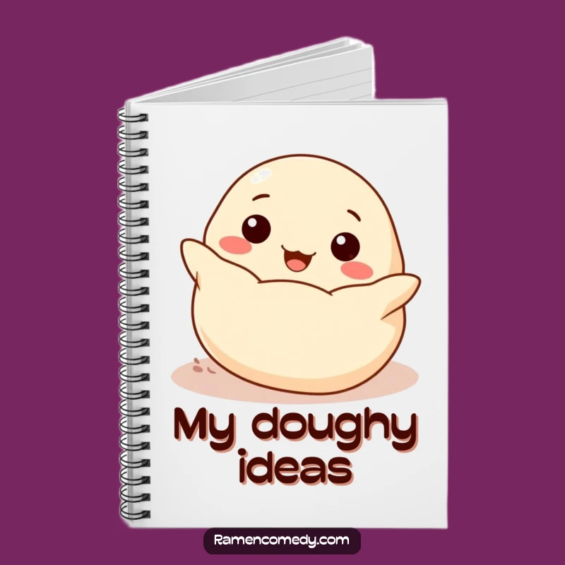 Funny Cheerful Dumpling Rolling Notebook - Delightful Foodie Journal
