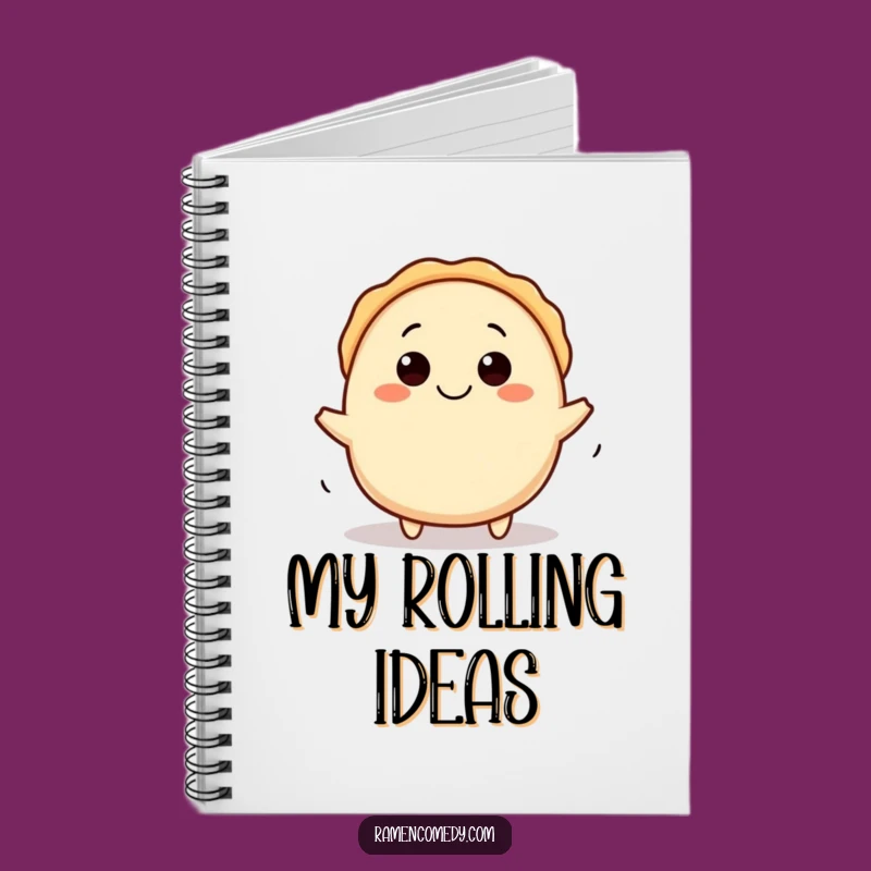 Funny Gyoza Notebook: Jot Down Happy Thoughts - Rolling Character Journal Gift!