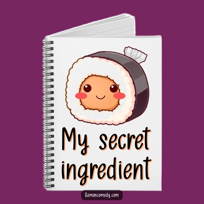 Funny Bashful Sushi Roll Notebook: Cute Japanese Food Journal for Ideas