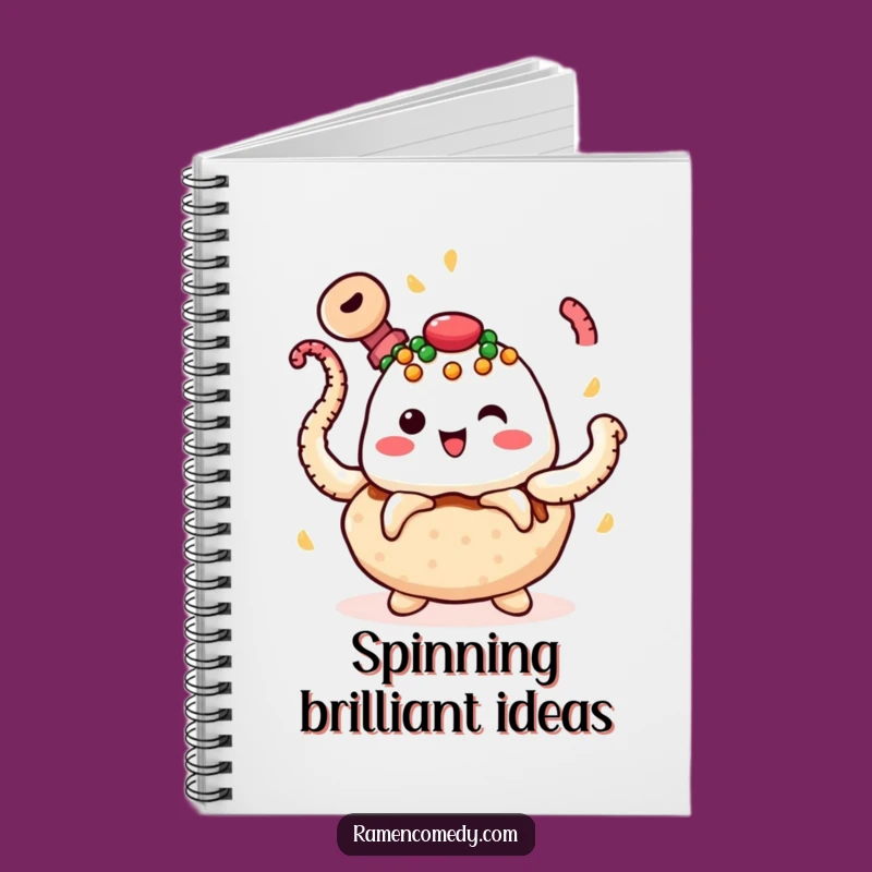 Funny Takoyaki Juggling Notebook - Jot Down Playful Ideas Gift