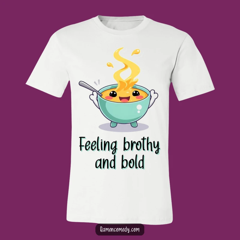 Funny Soup Character T-Shirt: Wear Your Playful Splash of Happiness