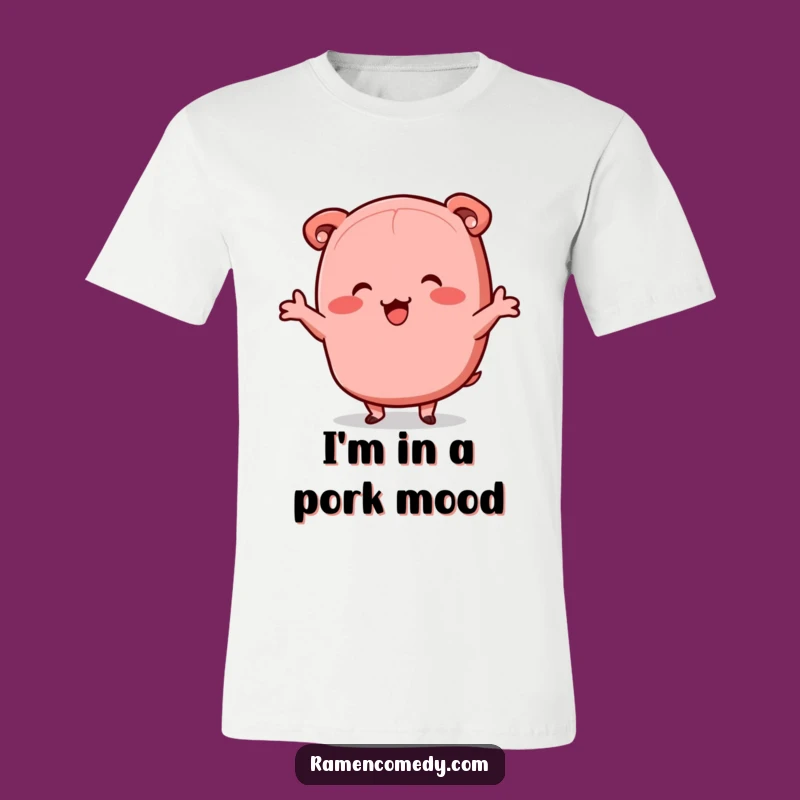 Funny Chashu Pork Jig T-Shirt: Joyful Ramen Apparel for Food Lovers