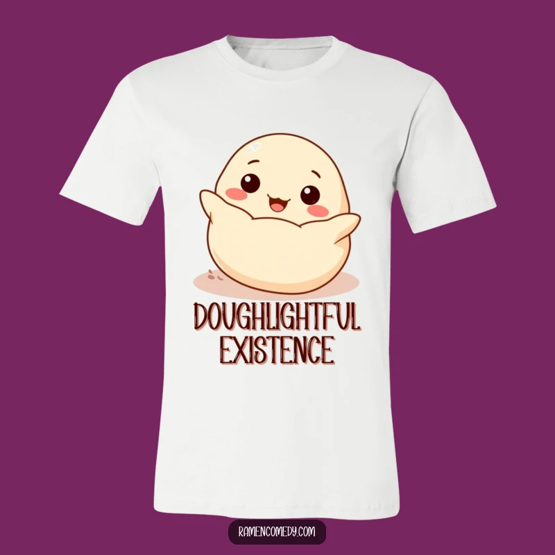 Funny Cheerful Dumpling Rolling T-Shirt - Delightful Foodie Tee