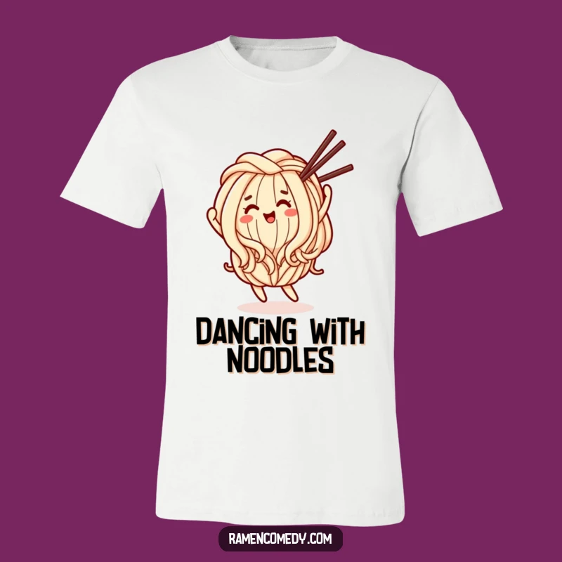 Funny Happy Udon Noodle T-Shirt: Dancing Character Funny Gift