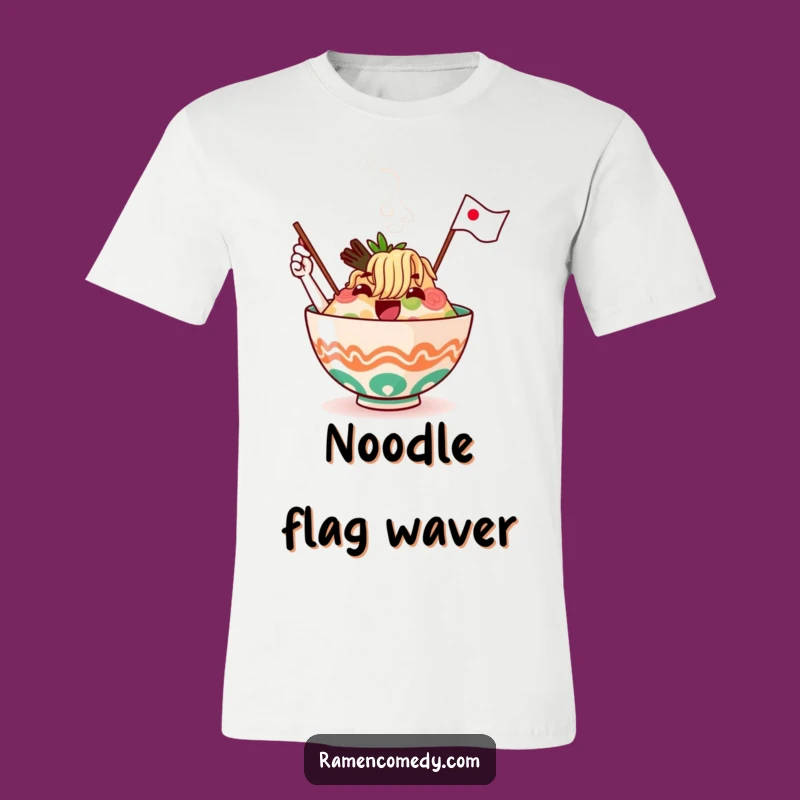 Funny Ramen Flag T-Shirt: Playful Gift for Noodle Fans