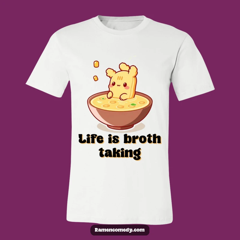 Funny Tempura Broth T-Shirt: Wear Your Zen with this Relaxed Food Character Tee