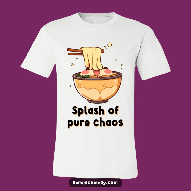 Funny Ramen Broth Splash T-Shirt - Surprise Action Design Gift