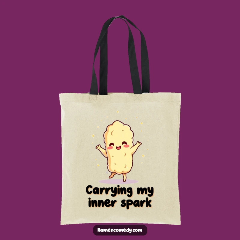 Funny Dancing Tempura Sparks Tote Bag - Carry Your Sparkle Funny Gift