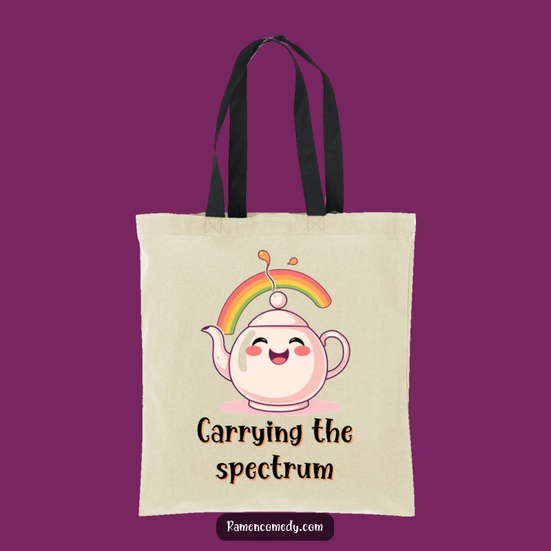 Funny Rainbow Tea Tote: Carry Your Magic with Cheerful Teapot Style