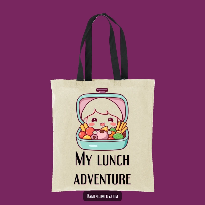 Funny Bento Box Tote Bag: Colorful Character Carry-All, Ideal Gift
