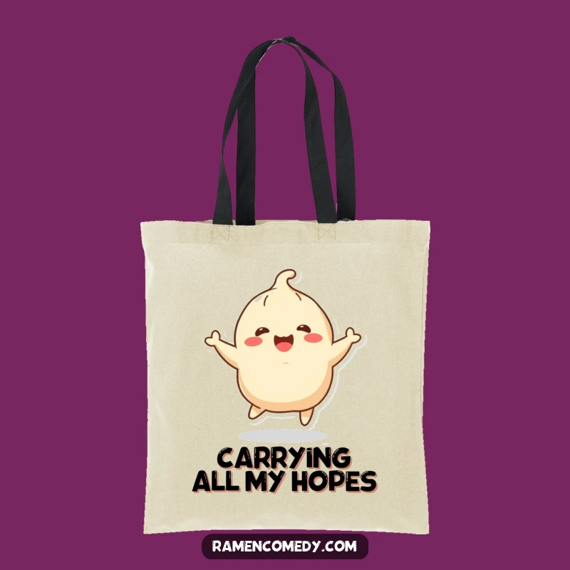 Funny Cheerful Dumpling Bouncing Tote Bag - Carry Your Joy Funny Gift