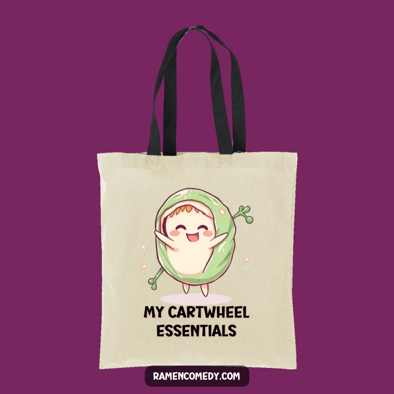 Funny Tote Bag: Seaweed Wrap Cartwheel Fun, Practical and Hilarious Funny Gift for Shoppers