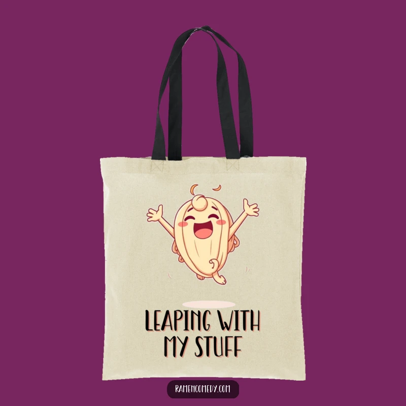 Funny Udon Leap Tote Bag: Carry Your Essentials with Noodle Joy!