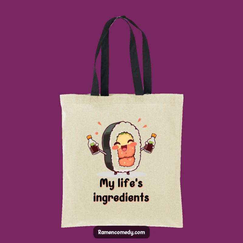 Funny Sushi Roll Tote Bag: Carry Your Essentials with Winking Juggler Fun