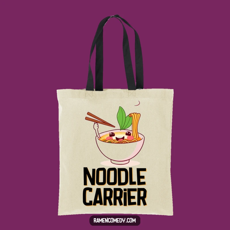 Funny Ramen Juggling Tote Bag: Happy Bowl's Skill, Stylish and Humorous